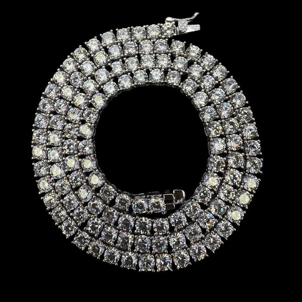 Silver Fashion Tennis Chain -Upgrade Your Look with Sizes from 16.18.20,22 inch